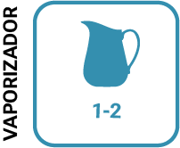 Icono en azul del vaporizador de la máquina de café Serie Retro